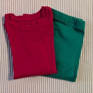 Primary Organic Cotton Pajama Set Christmas Colors